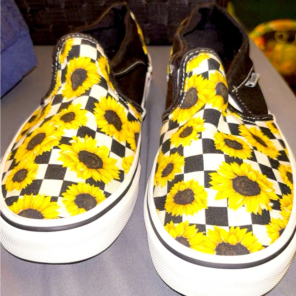 Sunflower Checkered Women’s Vans